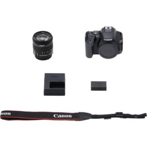 Canon EOS Rebel SL3 DSLR Camera with Canon EF-S 18-55mm f/4-5.6 is STM Lens + EF 75-300mm f/4-5.6 III Lens + EF 50mm f/1.8 STM Lens + 32GB Sandisk Memory + Pro Slave Flash + Holiday Special Bundle
