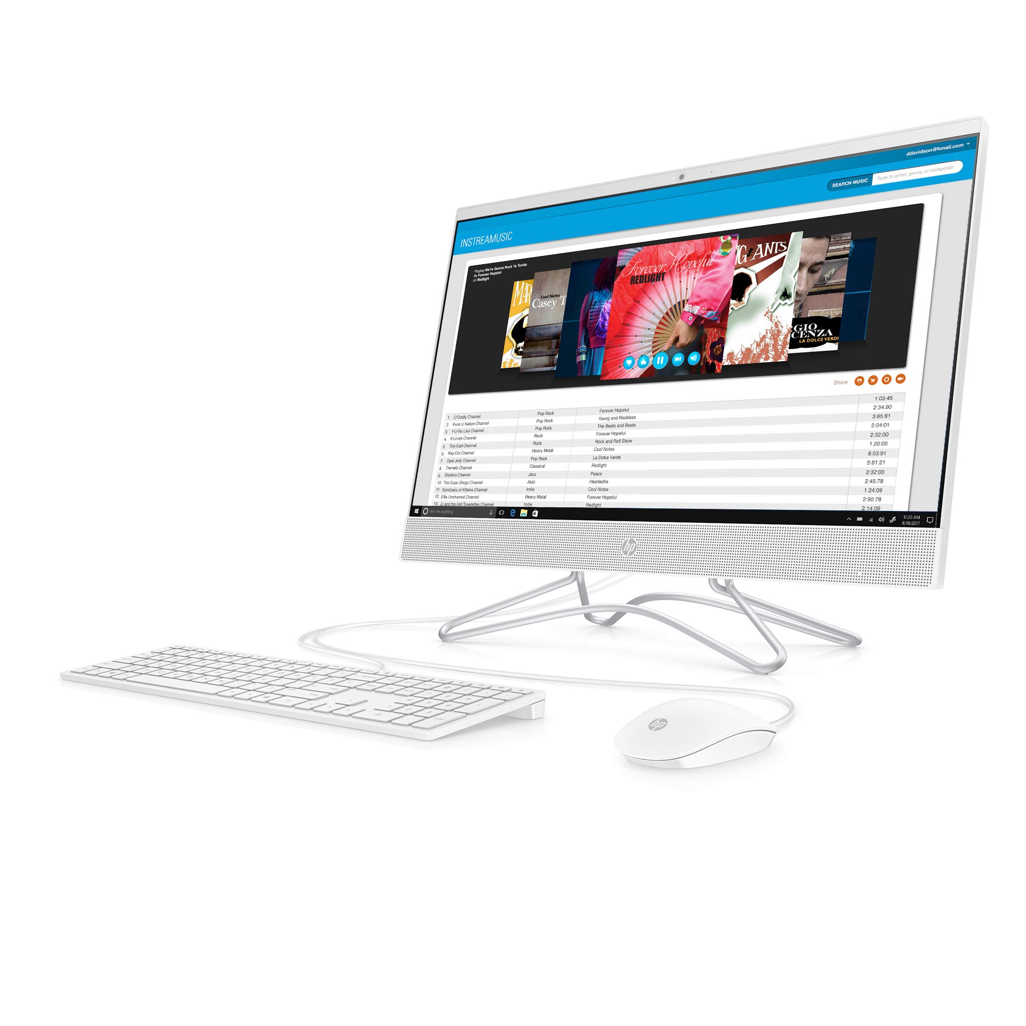 HP 24-Inch All-in-One Computer, AMD Ryzen 3 3200U Processor, 8 GB RAM, 1 TB Hard Drive, Windows 10 Home (24-f1030, White)