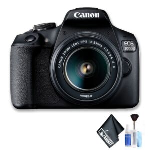 canon 2728c006 eos 2000d dslr camera with ef-s 18-55mm is ii lens (international model) basic bundle
