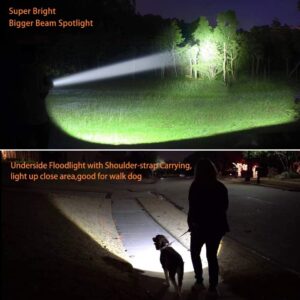 GEPROSMA Powerful Led Flashlight High Lumens Rechargeable, Super Bright Handheld Spotlight Flashlight Large Ultra Long Lasting Portable High Power Big Searchlight