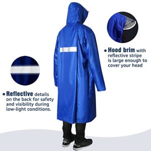 Anyoo Hood Rain Poncho Waterproof Lightweight Raincoat for Men Women Adult with Pocket for Hiking Camping Outdoor Activities