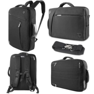 laptop shoulder bag convertible backpack messenger bag 15 15.6 inch for asus rog zephyrus g15, hp pavilion 15.6, dell xps 15