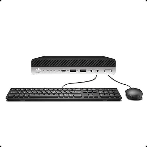 HP EliteDesk 800 G3 Business Mini Desktop PC - Intel Quad-Core i5-6500, 256GB SSD, 8GB DDR4, USB Type-C, DisplayPort, Windows 10 Professional (Renewed)