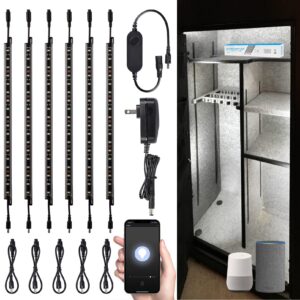 torchstar smart led safe lighting kit, voice & app control (6) 12 inch dimmable linkable light bars, compatible with alexa, 900lm, 100-240v, for under cabinet display closet showcase, 5000k daylight
