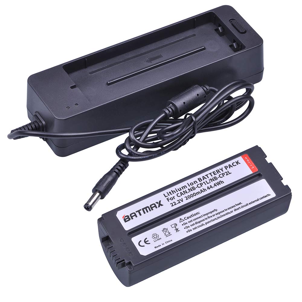 Batmax 2000mAh NB-CP2L,NB CP2L NB-CP1L Battery + Charger Adapter for Canon Photo Printers SELPHY CP1300 CP1200 CP100,CP200,CP220,CP300,CP330,CP400,CP510,CP600,CP710,CP730,CP770,CP780,CP790,CP800