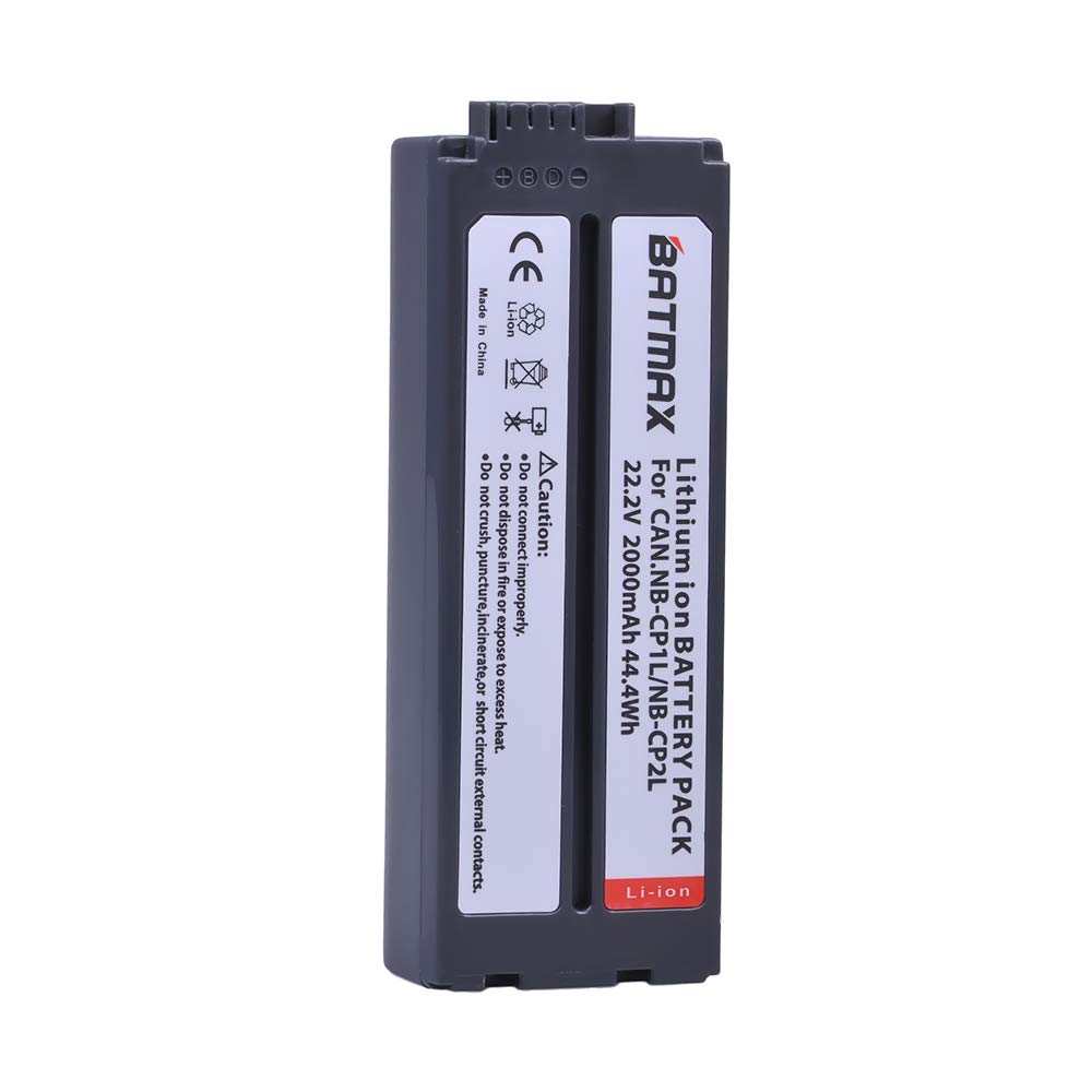 Batmax 2000mAh NB-CP2L,NB CP2L NB-CP1L Battery + Charger Adapter for Canon Photo Printers SELPHY CP1300 CP1200 CP100,CP200,CP220,CP300,CP330,CP400,CP510,CP600,CP710,CP730,CP770,CP780,CP790,CP800