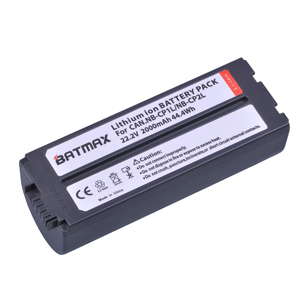 Batmax 2000mAh NB-CP2L,NB CP2L NB-CP1L Battery + Charger Adapter for Canon Photo Printers SELPHY CP1300 CP1200 CP100,CP200,CP220,CP300,CP330,CP400,CP510,CP600,CP710,CP730,CP770,CP780,CP790,CP800