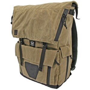 grey ghost gear gypsy, backpack, field tan, waxed canvas, 19"x16"x4.5"