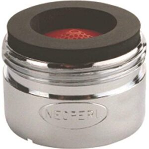 NEOPERL 5404205 Perlator 2.2 GPM 13/16 in. - 27 Junior Male with Tightening Grooves Faucet Aerator, Chrome red/chrome