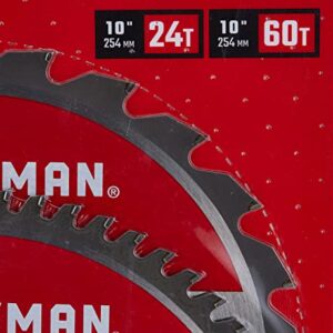 CRAFTSMAN 10" Miter Saw Blade, Combo Pack (CMAS210CMB)