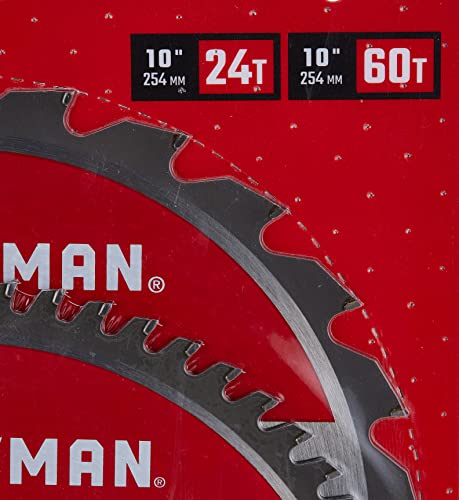 CRAFTSMAN 10" Miter Saw Blade, Combo Pack (CMAS210CMB)