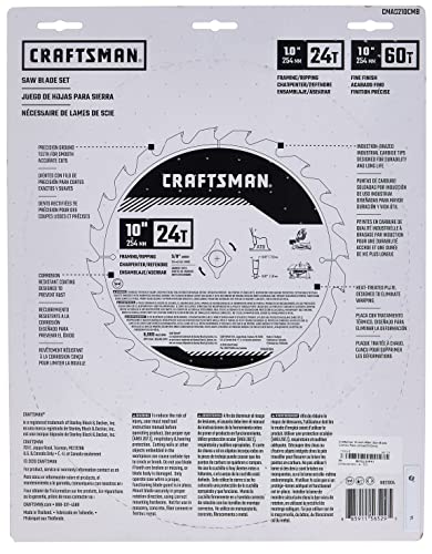 CRAFTSMAN 10" Miter Saw Blade, Combo Pack (CMAS210CMB)