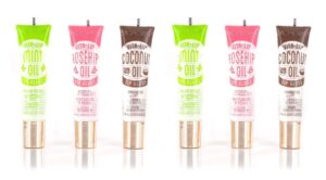6-packs kiss broadway clear lip gloss (#1 mint,coconut,rosehip)