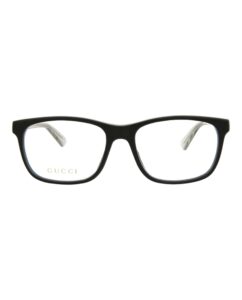 gucci square/rectangle optical frames black black transparent luxury eyewear made in italy acetate frame designer fashion for everyday luxury