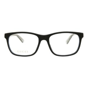 Gucci Square/Rectangle Optical Frames Black Black Transparent Luxury Eyewear Made In Italy Acetate Frame Designer Fashion for Everyday Luxury