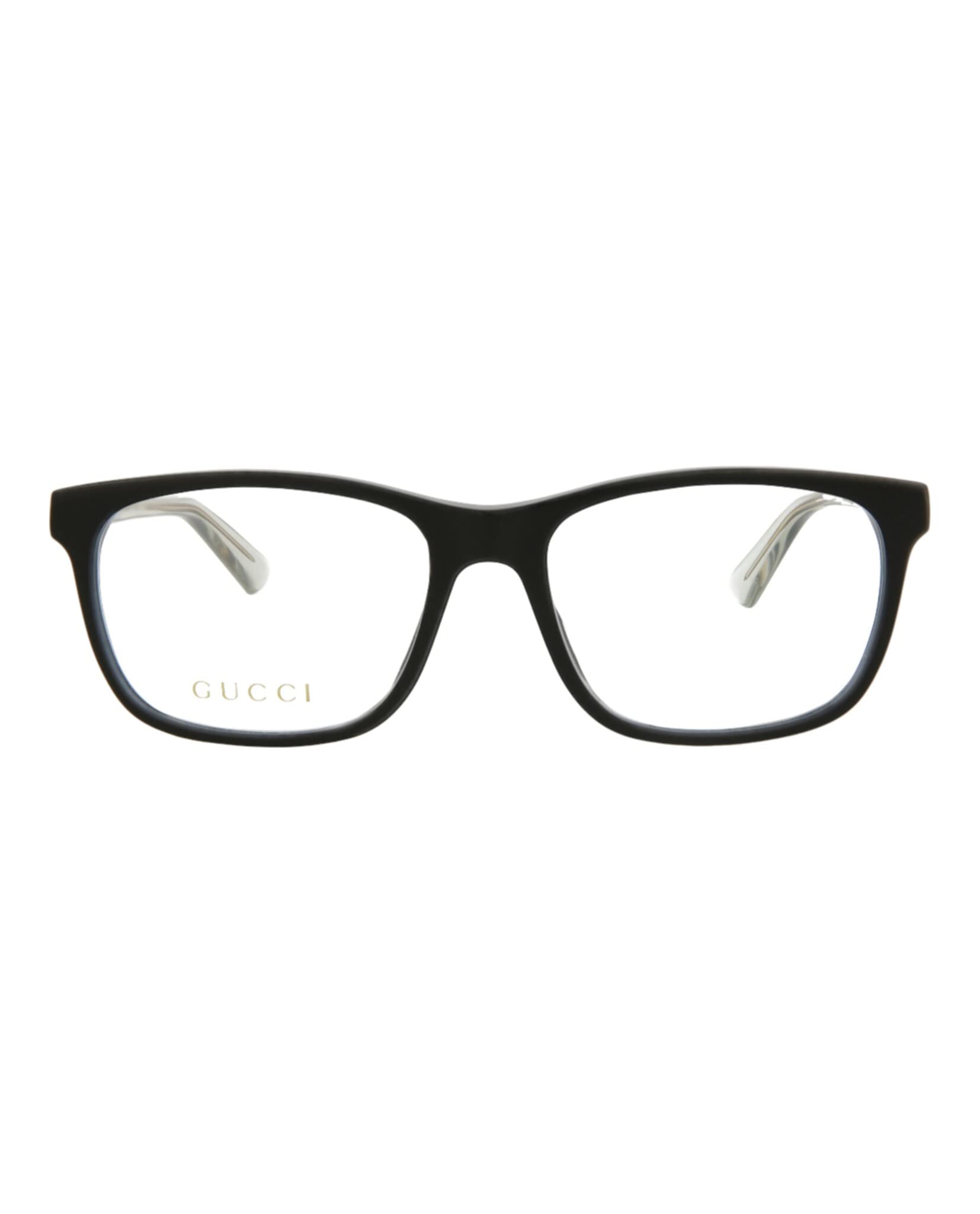 Gucci Square/Rectangle Optical Frames Black Black Transparent Luxury Eyewear Made In Italy Acetate Frame Designer Fashion for Everyday Luxury