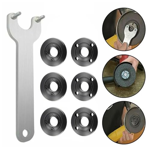 Grinder Angle Spanner Wrench Flange Nut for Compatible with Dewalt Milwaukee Bosch Black Decker Ryobi Makita 193465-4 4.5" 5" 5/8-11 Parts