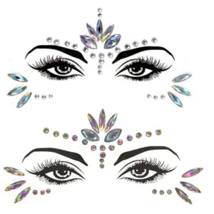 mermaid face gems stick jewels for women cosplay mermaid halloween club eye face gems makeup stickers on rave party gift for kids eye face jewels temporary tattoos festival concert dress-up