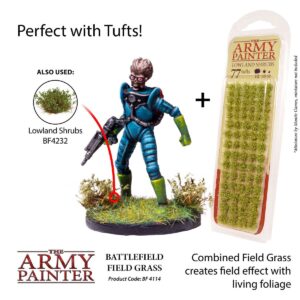 The Army Painter Battlefield: Field Grass Basing, 150 ml-for Miniature Bases & Terrains -Scenics Static Grass, Model Terrain Grass, Terrain Model Kit & The Army Painter Tufts for Bases of Minis