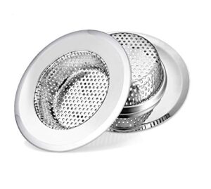 iafand 2 pack stainless steel kitchen sink strainer drain plug filter strainer with large wide rim 4.5" for kitchen (4.5inch)