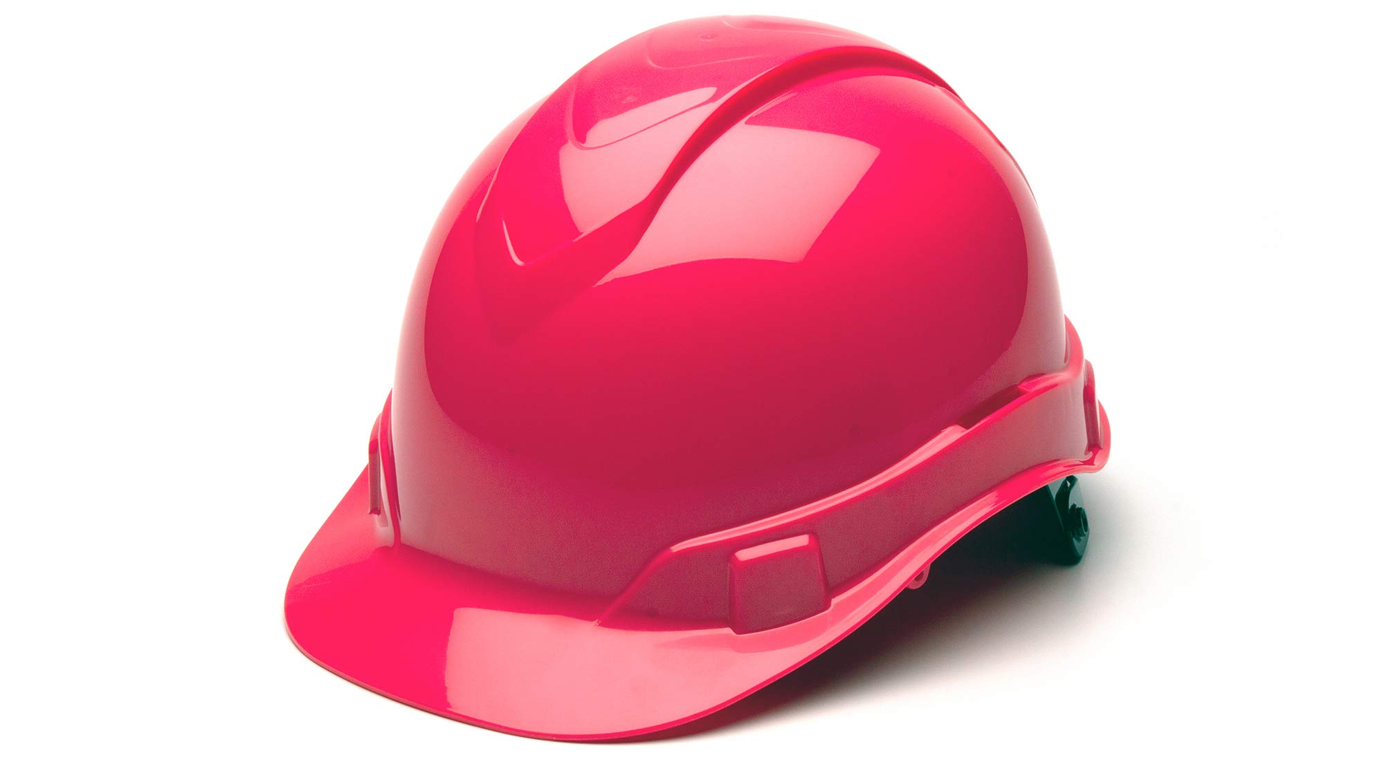 Pyramex Ridgeline Cap Style Hard Hat, 4-Point Ratchet Suspension, Hi-Vis Pink