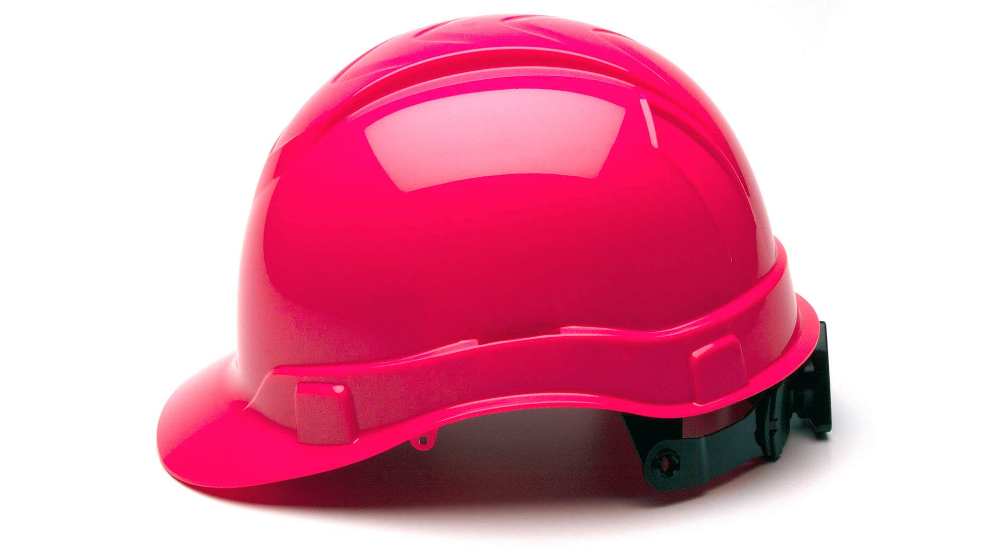 Pyramex Ridgeline Cap Style Hard Hat, 4-Point Ratchet Suspension, Hi-Vis Pink