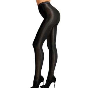 AmerStar 70D Women's Sheer Tights Stockings Oil Shiny Stockings Pantyhose Silk Pantyhose Bar Dance, Black, One Size