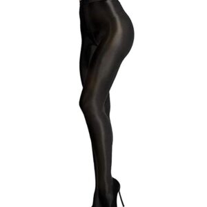 AmerStar 70D Women's Sheer Tights Stockings Oil Shiny Stockings Pantyhose Silk Pantyhose Bar Dance, Black, One Size