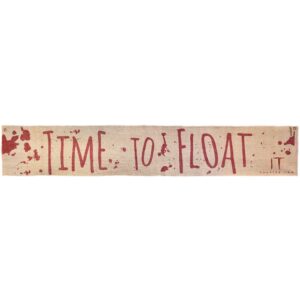 it chapter two "time to float" cloth banner - 12.5" x 72" (pack of 1) -stunning spooky décor for home, parties, & horror fan