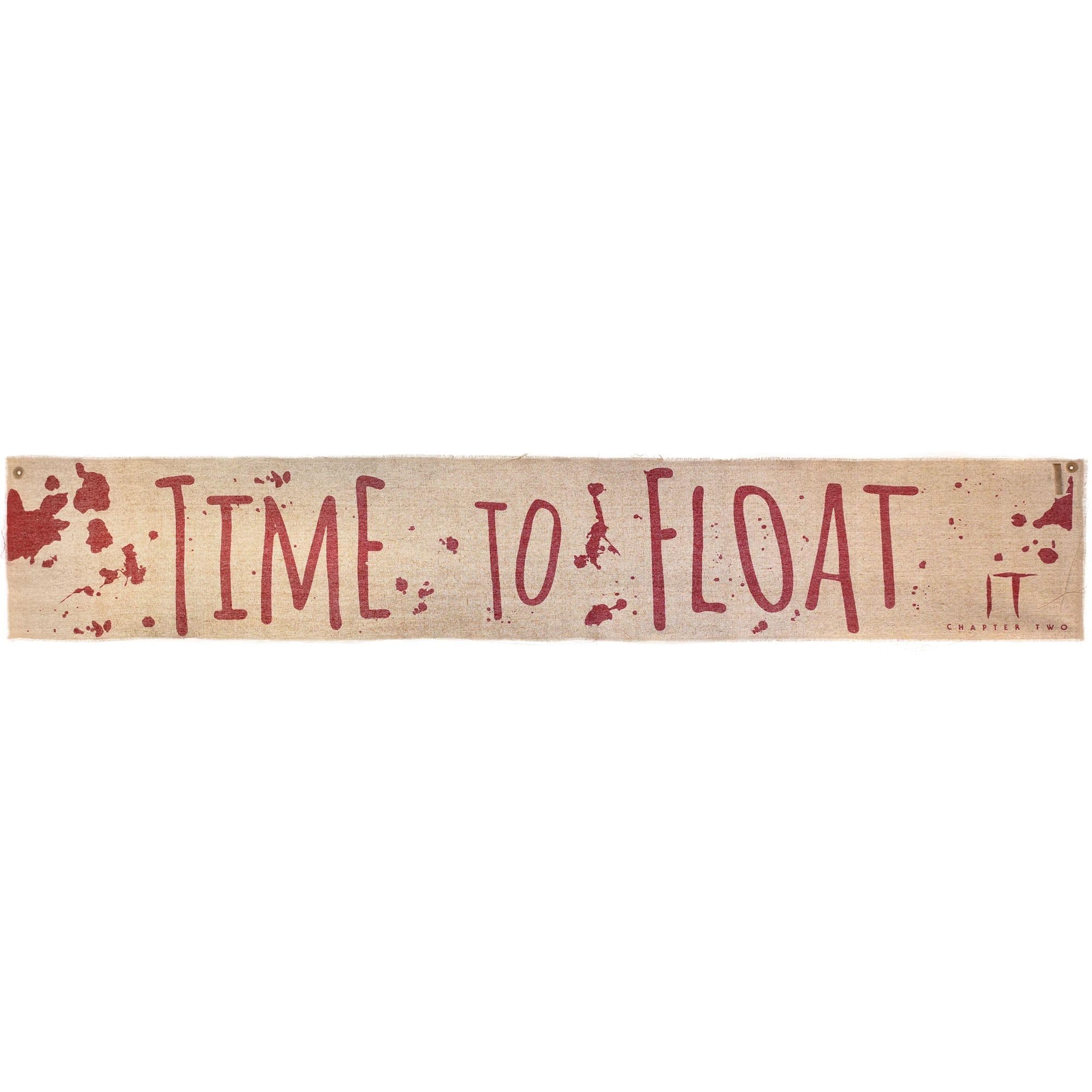 It Chapter Two "Time To Float" Cloth Banner - 12.5" x 72" (Pack of 1) -Stunning Spooky Décor for Home, Parties, & Horror Fan