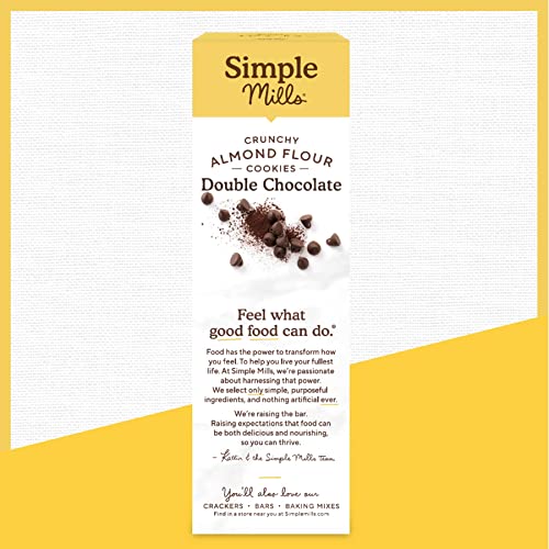 Simple Mills Almond Flour Crunchy Cookies Variety Pack (Chocolate Chip, Double Chocolate Chip, Toasted Pecan) - Gluten Free, Vegan, Healthy Snacks, Made with Organic Coconut Oil, 5.5 Ounce (Pack of 3)