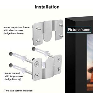 LIKERAINY Heavy Duty Large Metal Flush Mount Brackets Sectional Interlocking Connector for Sofa Furniture Photo Frame Mirror Panel Connecting Concealed Hanger Z Clips 20 Pairs