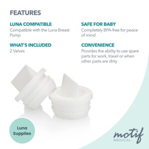 Motif Medical, Luna Valves, Replacement Parts for Luna Breast Pump - Set of 2