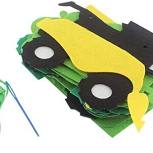 Green Tractor Birthday Banner Set with Tractor Garland Banner for Tractor Farm Themed Birthday Party Supplies Decorations