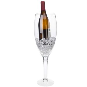 mygift 20 inch oversized wine glass vase, decorative novelty wine glass cork holder decor
