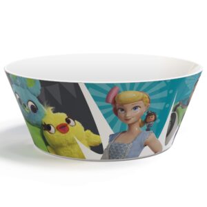 zak! Disney and Pixar Toy Story 4 - 5-Piece Dinnerware Set - Durable Plastic & Stainless Steel - Includes Water Bottle, 8-Inch Plate, 6-Inch Bowl, Fork & Spoon - Suitable for Kids Ages 3+