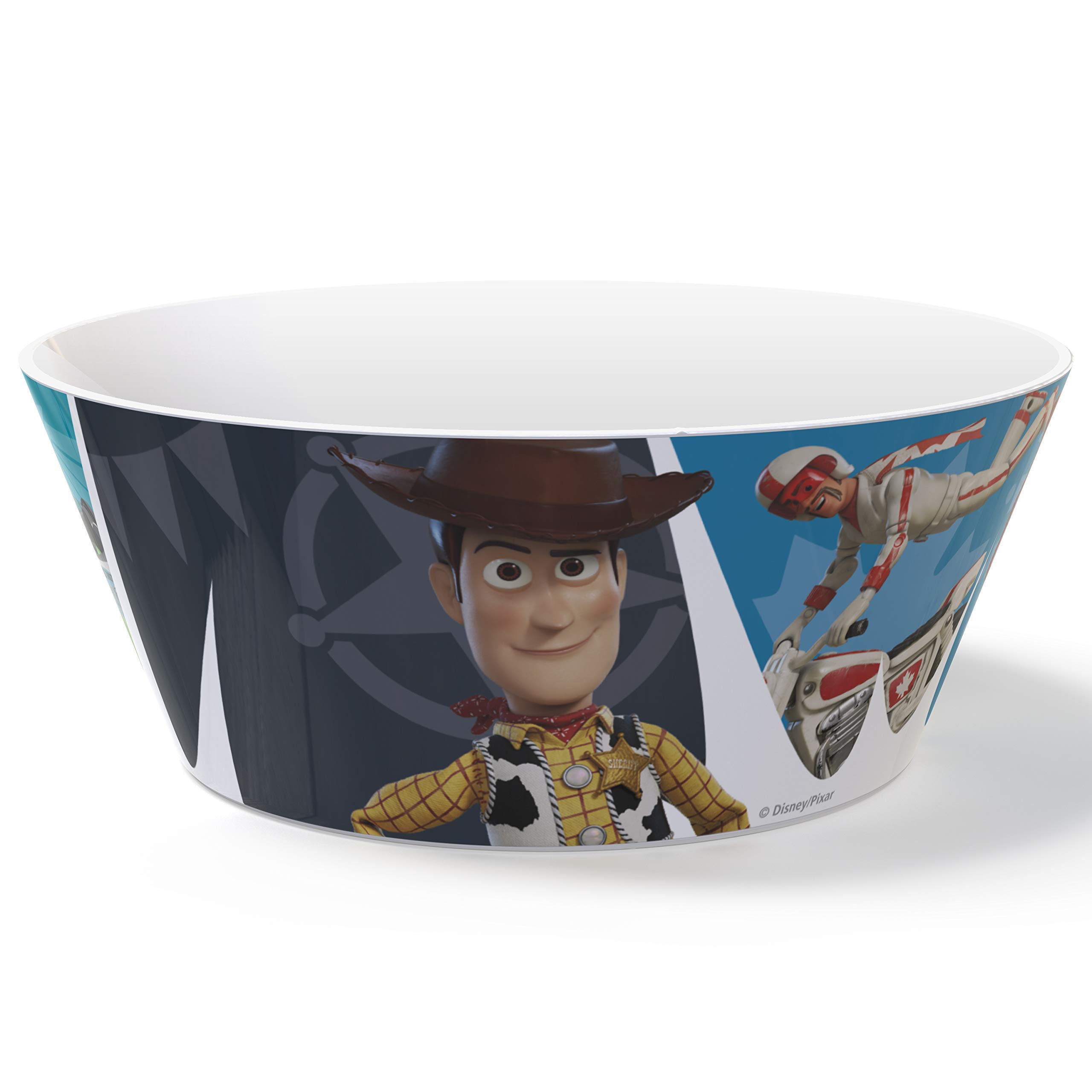 zak! Disney and Pixar Toy Story 4 - 5-Piece Dinnerware Set - Durable Plastic & Stainless Steel - Includes Water Bottle, 8-Inch Plate, 6-Inch Bowl, Fork & Spoon - Suitable for Kids Ages 3+