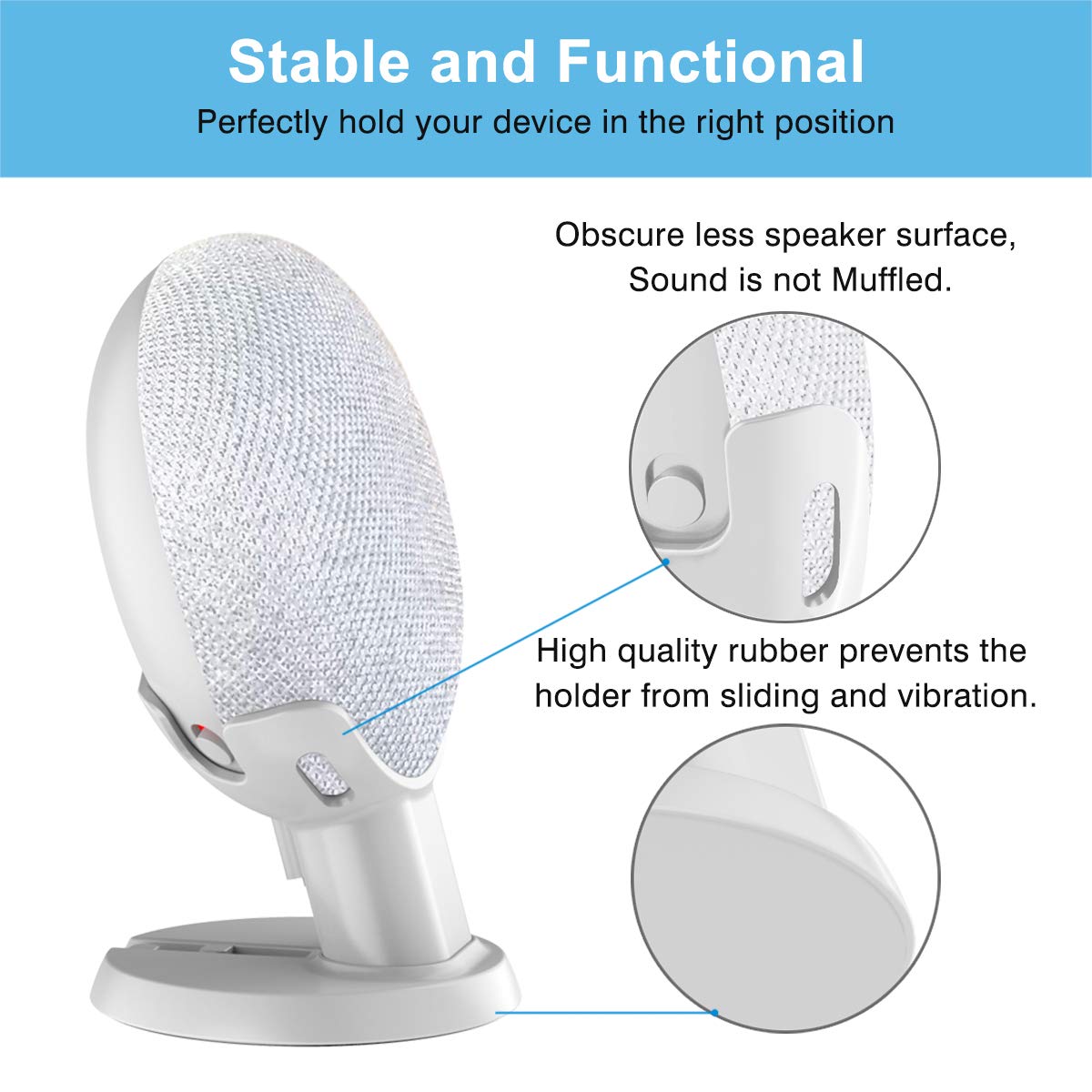 SPORTLINK Pedestal for Nest Mini (2nd Gen) and Google Home Mini (1st Generation) Improves Sound Visibility and Appearance - A Must Have Mount Holder Stand for Nest Mini (2nd Gen)/ Home Mini (2pack)