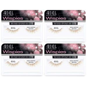 ardell false eyelashes demi wispies brown (4 pack)