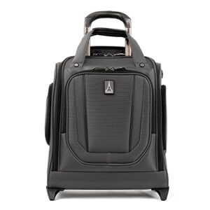 travelpro crew versapack rolling underseat carry-on bag, titanium grey, one size