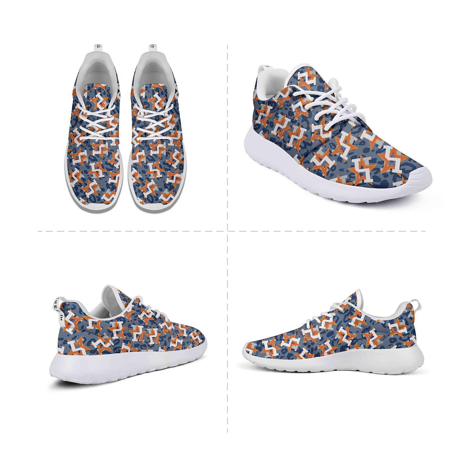 Hobart dfgrwe Camouflage Orange Star Baseball Women Flat Bottom Casual Shoes Light Sneakers