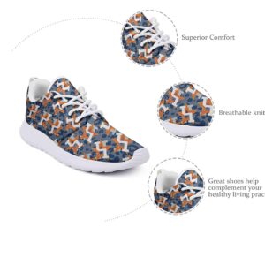 Hobart dfgrwe Camouflage Orange Star Baseball Women Flat Bottom Casual Shoes Light Sneakers