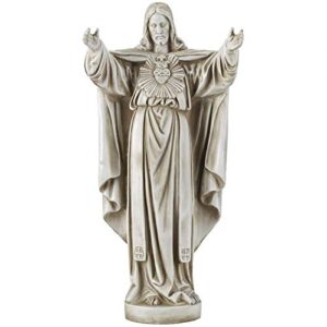 design toscano the sacred heart of jesus spiritual garden statue