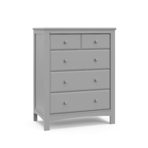 graco benton 4 drawer dresser (pebble gray) – easy new assembly process, universal design, kids bedroom dresser organizer, nursery chest, coordinates with any nursery or children's bedroom