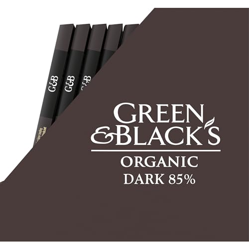 Green & Black's Organic Dark Chocolate Bar, 85% Cacao, 10 - 3.17 oz Bars