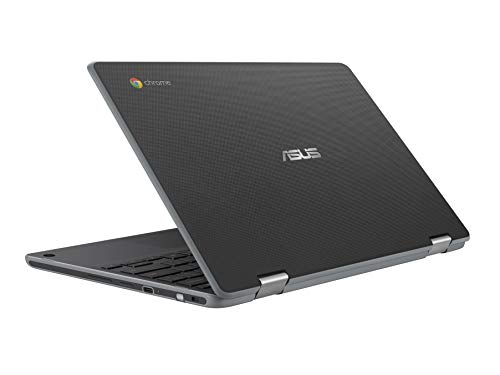 ASUS Chromebook Flip C214MA-YS02T 11.6” Ruggedized and Water Resistant Chromebook, 360 Touchscreen Convertible, Intel N4000, 4GB DDR4 RAM, 32GB Storage, Mil STD design, Chrome OS, Black