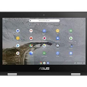 ASUS Chromebook Flip C214MA-YS02T 11.6” Ruggedized and Water Resistant Chromebook, 360 Touchscreen Convertible, Intel N4000, 4GB DDR4 RAM, 32GB Storage, Mil STD design, Chrome OS, Black