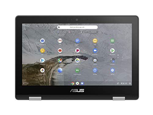 ASUS Chromebook Flip C214MA-YS02T 11.6” Ruggedized and Water Resistant Chromebook, 360 Touchscreen Convertible, Intel N4000, 4GB DDR4 RAM, 32GB Storage, Mil STD design, Chrome OS, Black