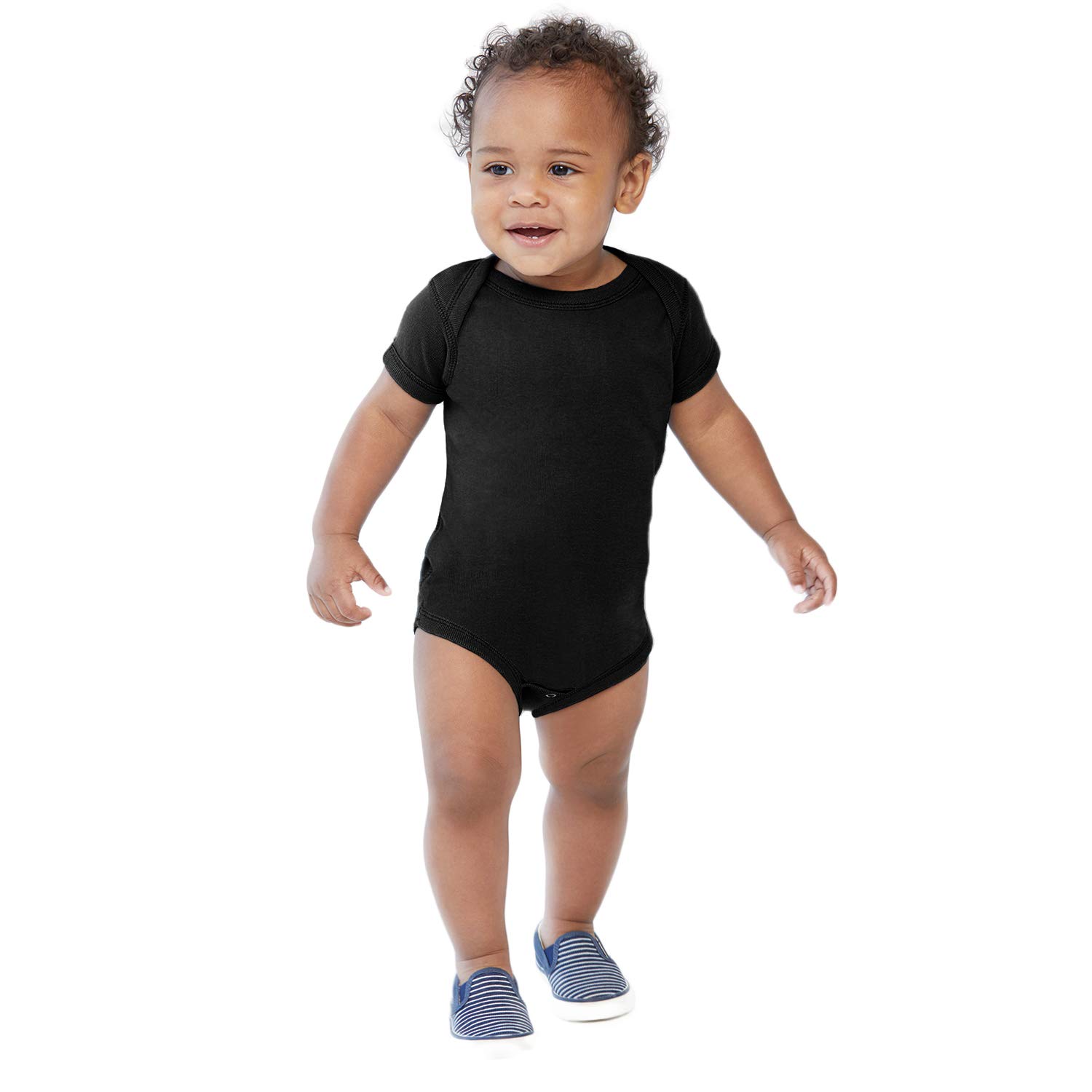 Indica Plateau Its About to Get Messi 6 Months Black Cotton One-Piece Infant Baby Romper