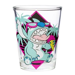 Silver Buffalo Lilo and Stitch Pastel 4pc Mini Glass Set, 1.5-Ounces